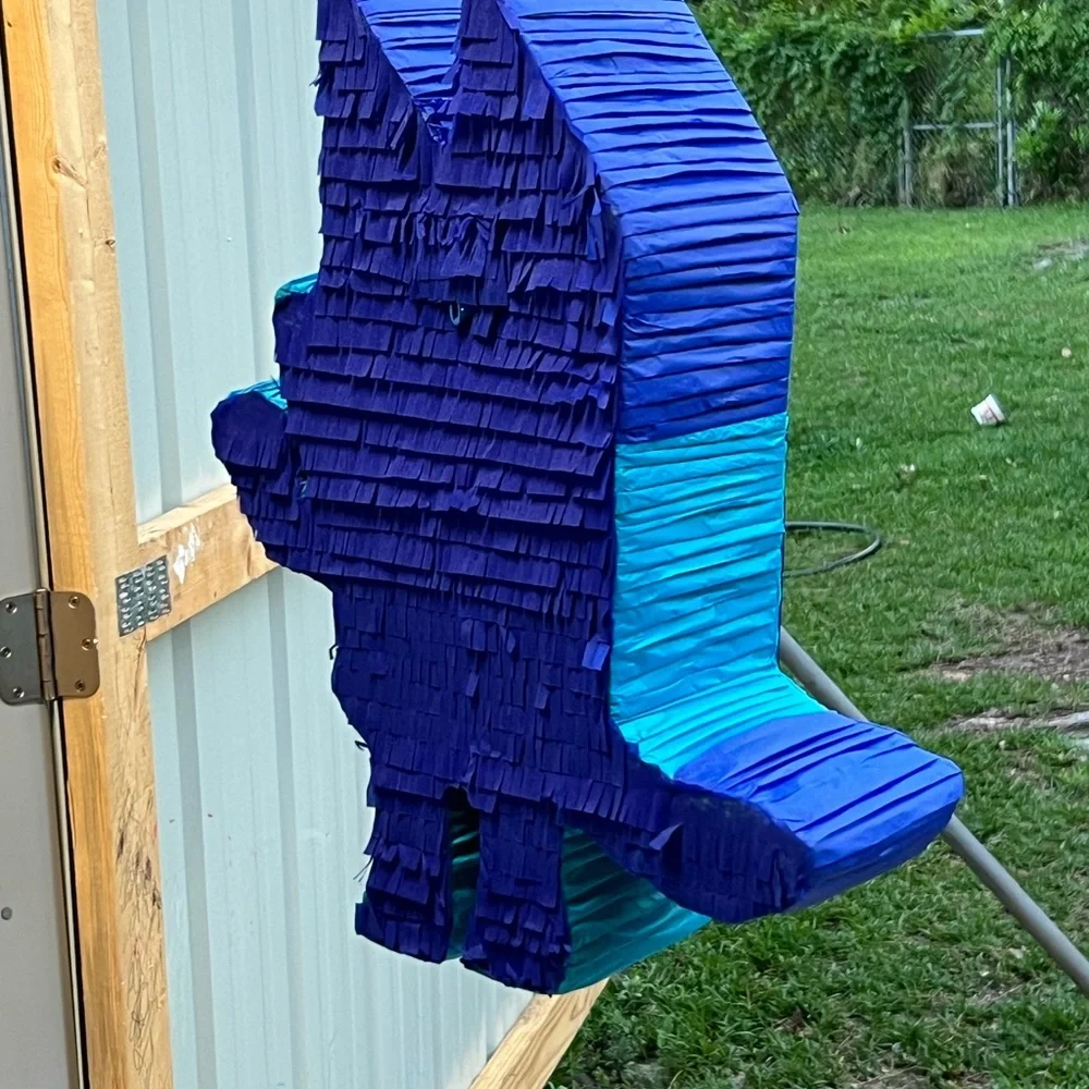 Blue and Cream bluey piñata Cartoon Dog